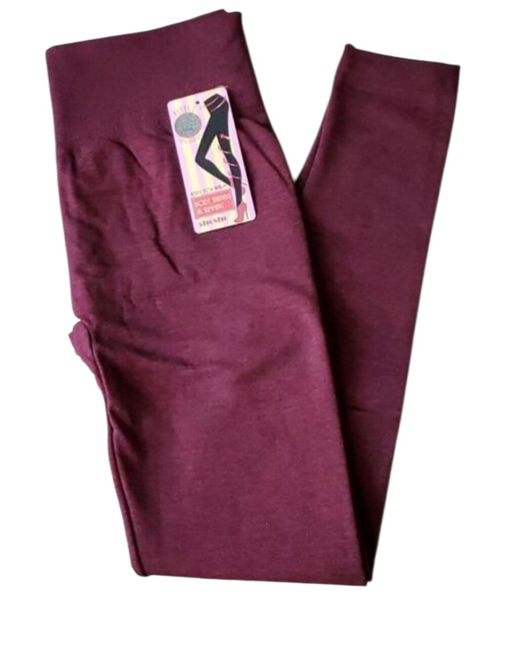 SHOSho Burgundy Fleece Lined Leggings L